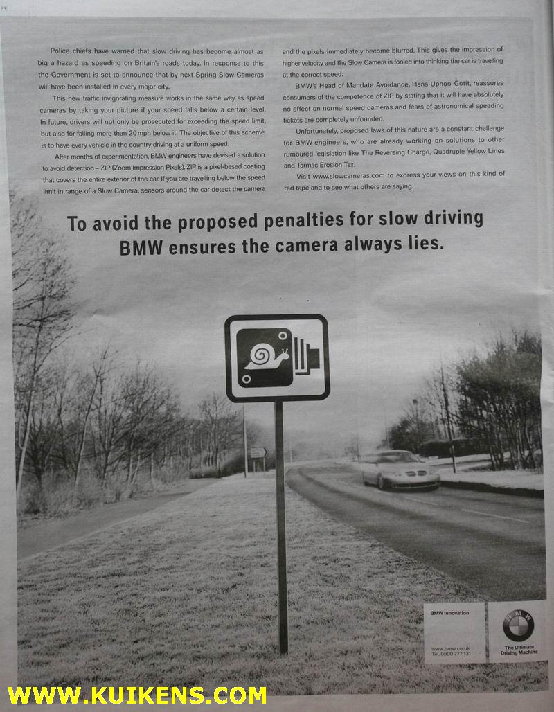 BMW Newspaper Ad